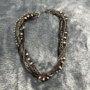 Pink, black, and silver Express costume jewelry